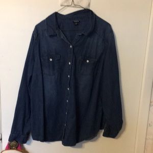 Denim shirt.  Torrid US XXL